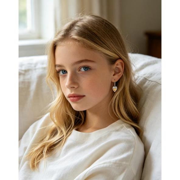 Women's Fashion Alloy Oval Shape Drop Earrings - Designer-Inspired Metallic Finish, Geometric Carved Golden Heart Dangle, Minimalist Costume Jewelry for Daily Wear