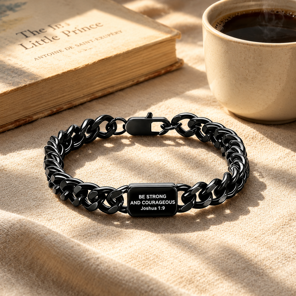 Men's Titanium Steel Cross Charm Bracelet - Solid Chain, Trendy Shape, Casual Fashion, Everyday Use, High-End, Non-Fading, Hypoallergenic Costume Jewelry Accessory