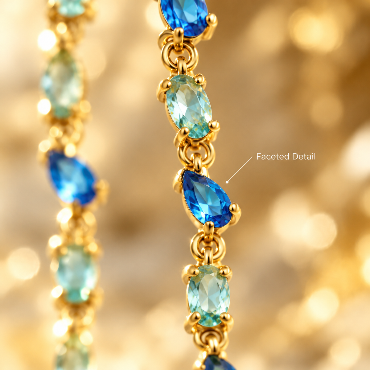 Gold Long Drop Multicolor Crystal Earrings, Waterproof Stainless Steel Colorful Teardrop Gemstone Dangle Earrings for Women, Party Wedding Statement Jewelry