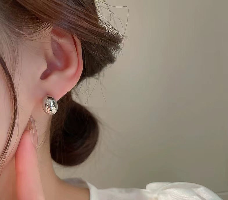 Real gold electroplated and silver earrings