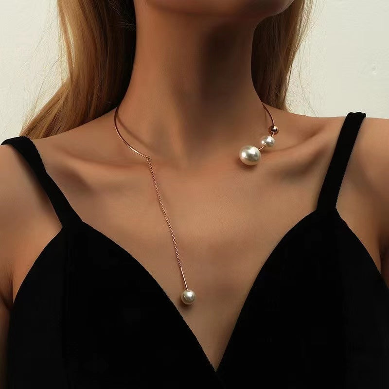 Unique style+pearls necklace