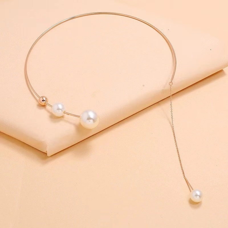 Unique style+pearls necklace