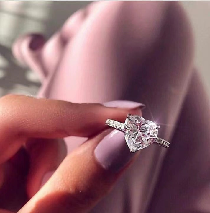 Heart shape ladies rings