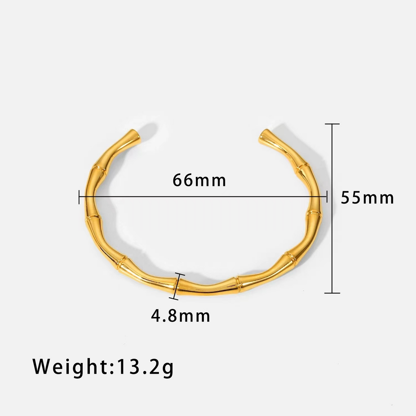 18k gold plating bamboo joint shape bracelet