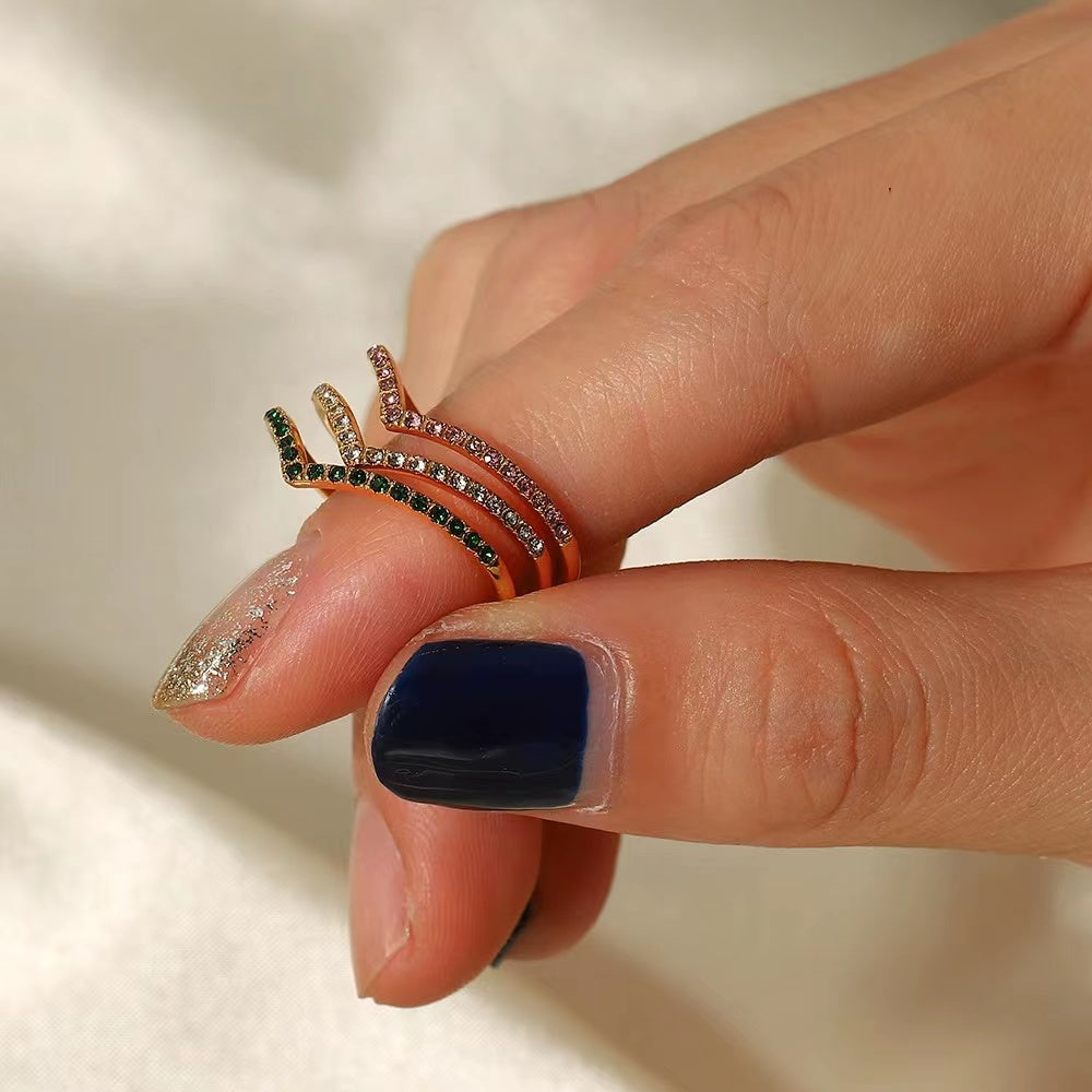 18K Gold plating these heart outline rings