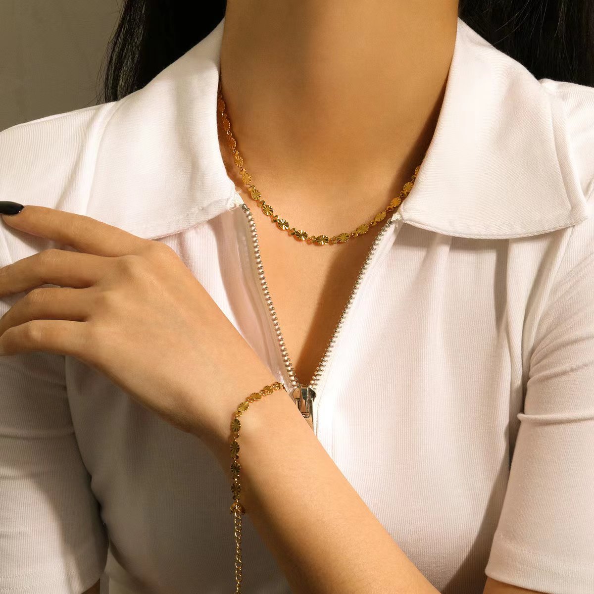 18K Gold plating classic chain bracelet