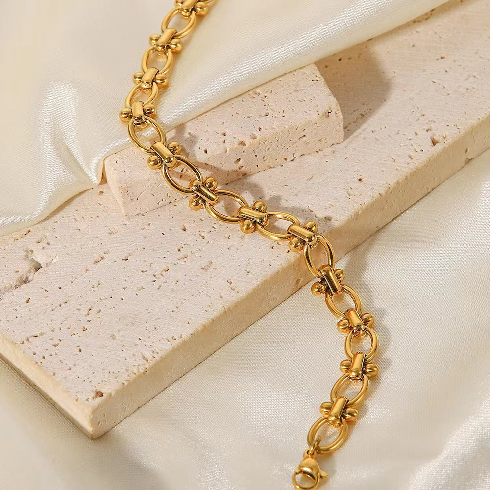 18K Gold palting classic chains bracelet