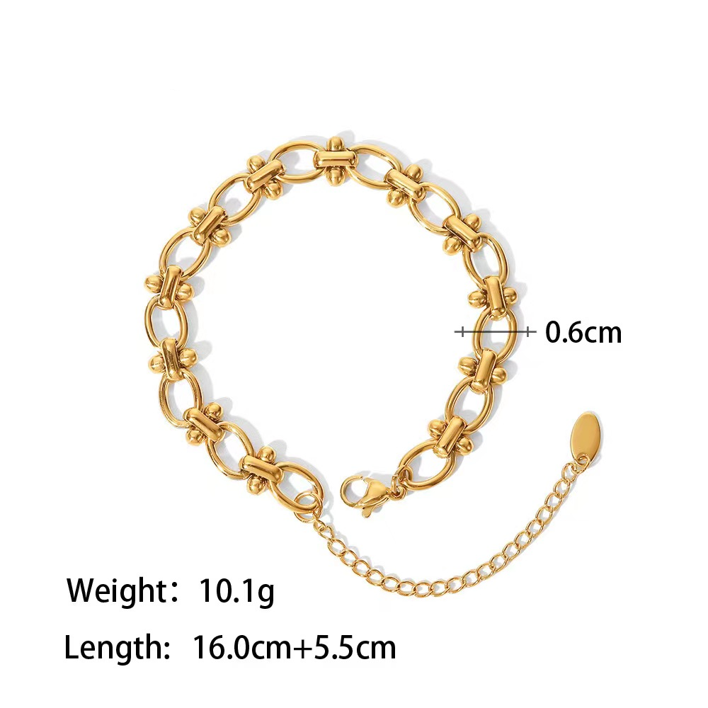 18K Gold palting classic chains bracelet