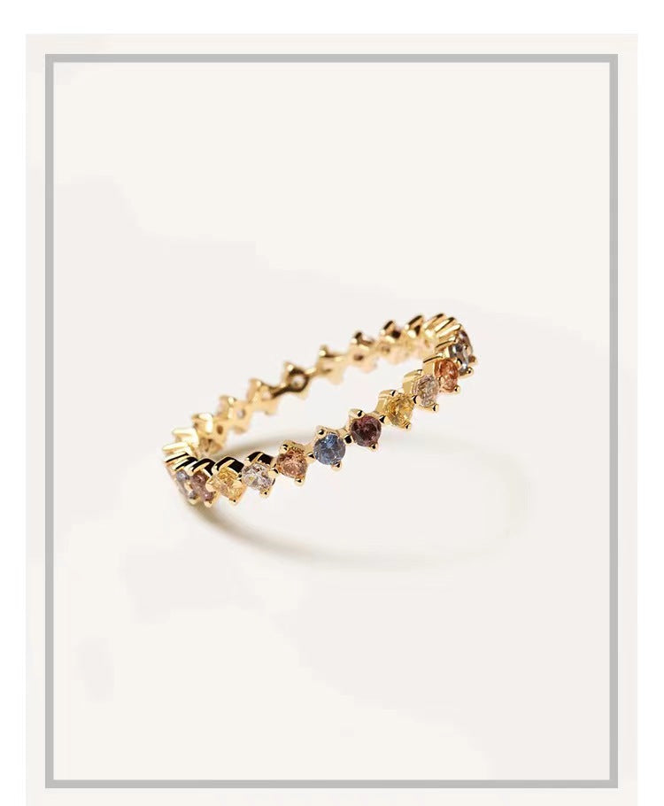 Multi color mixed set oof 2 stack rings
