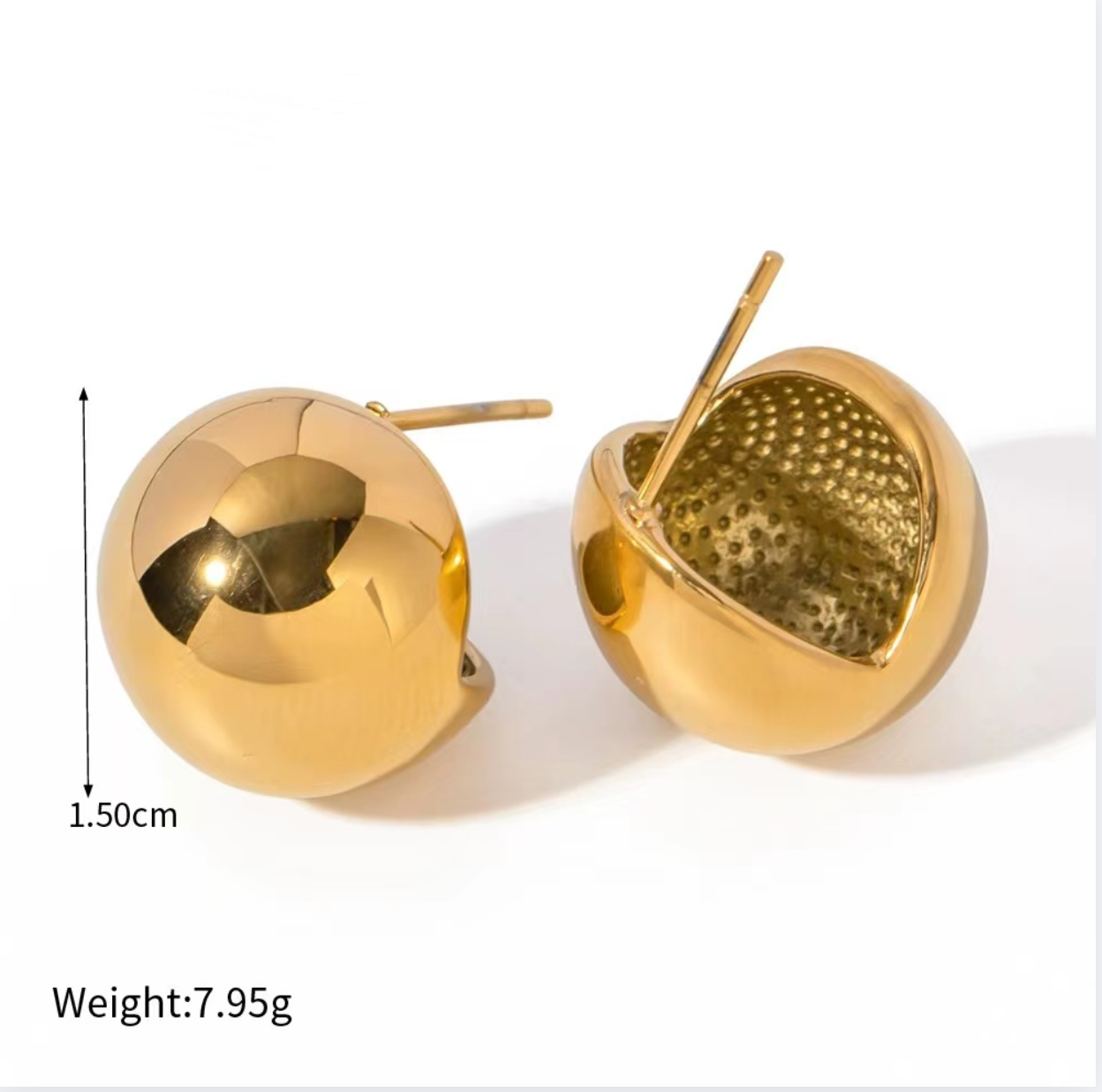 18K gold special shape of ladies earrings