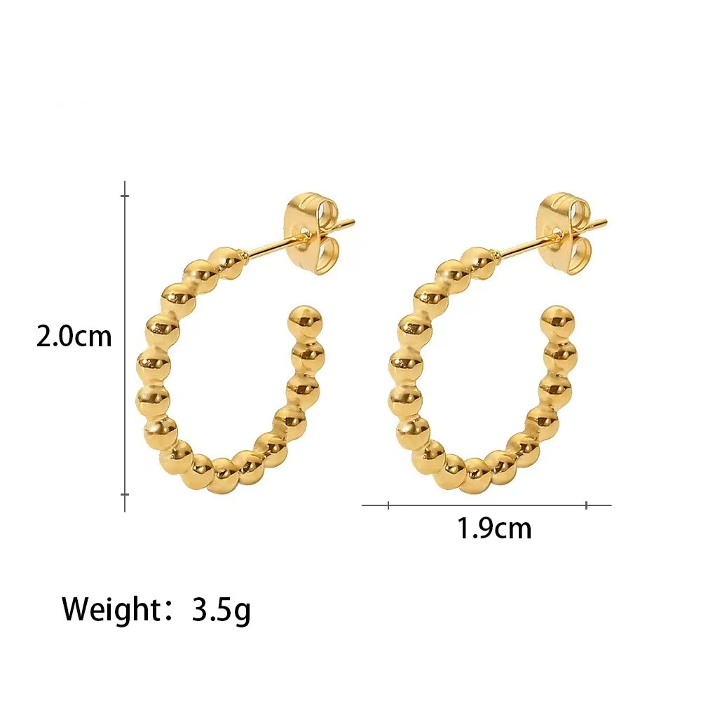 18K gold plating beads earrings