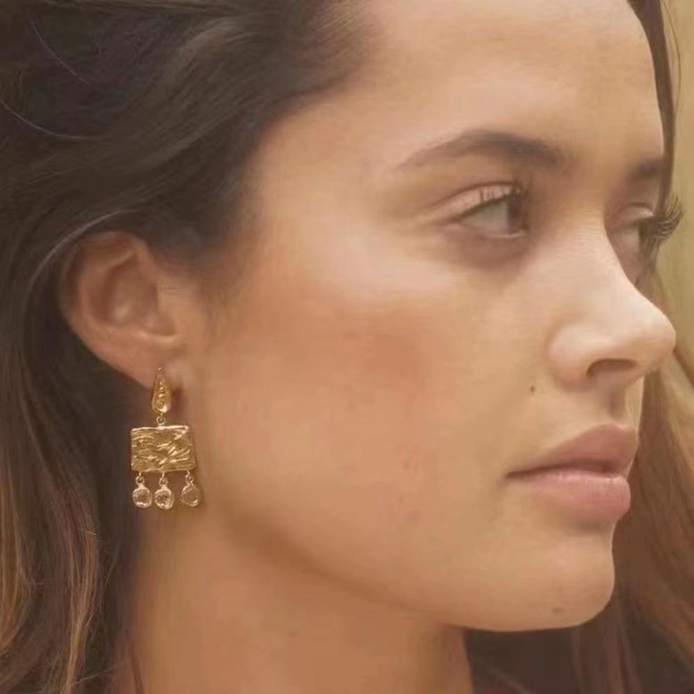 18k gold plating retro style of earrings