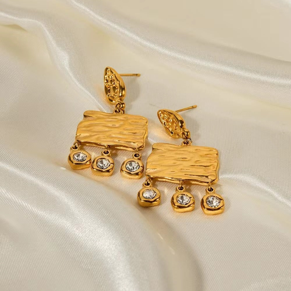 18k gold plating retro style of earrings