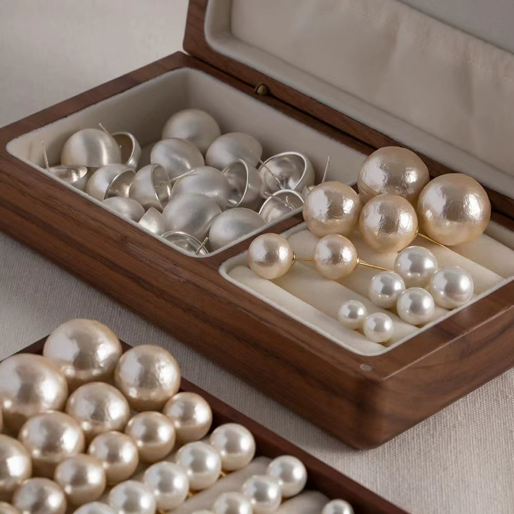 18KT Gold plating freshwater pearl earrings