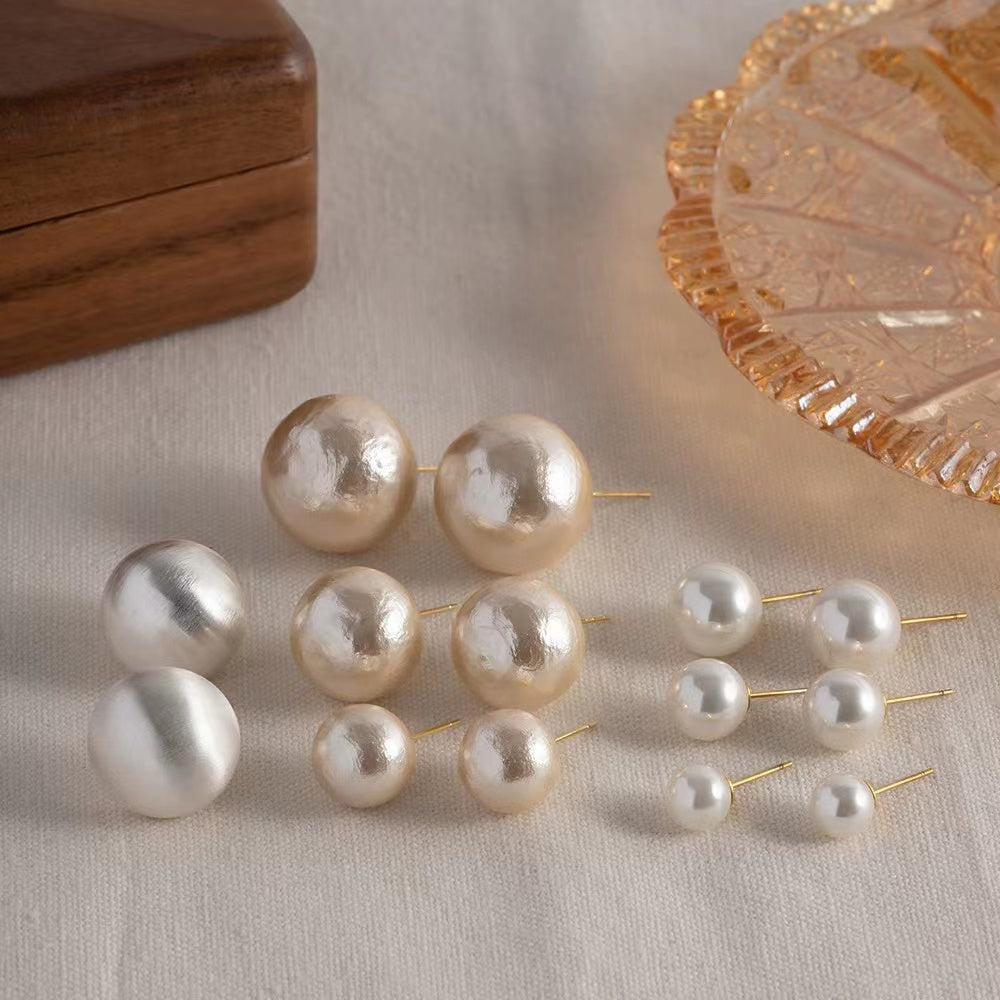 18KT Gold plating freshwater pearl earrings