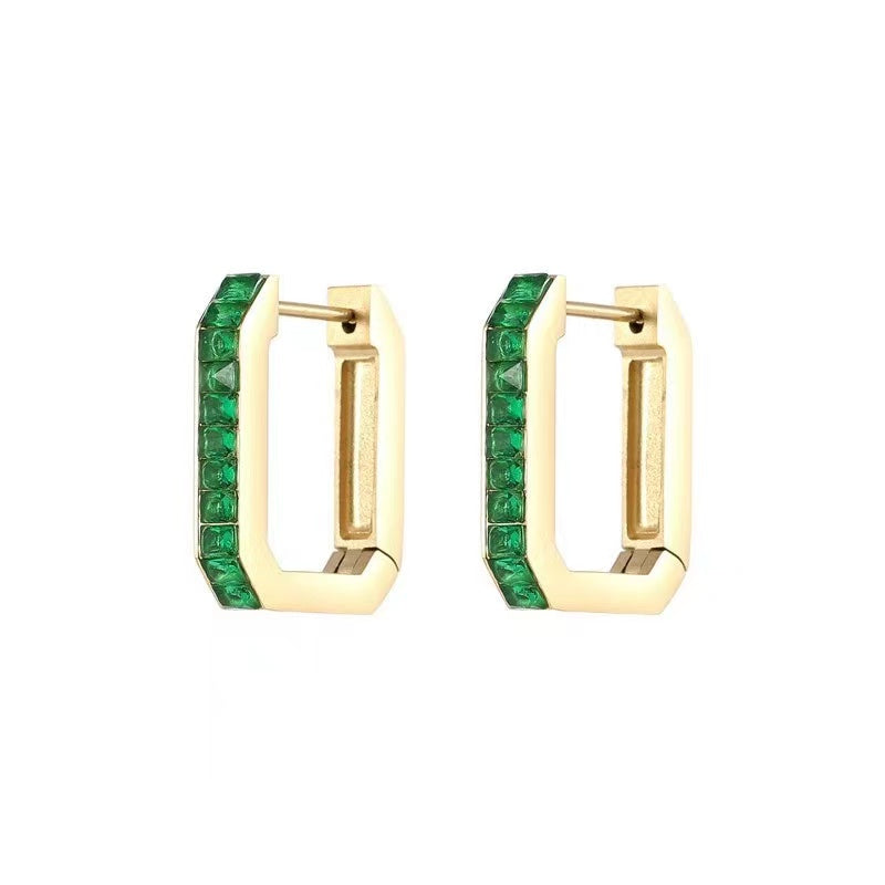 Multi colors diamond of earrings