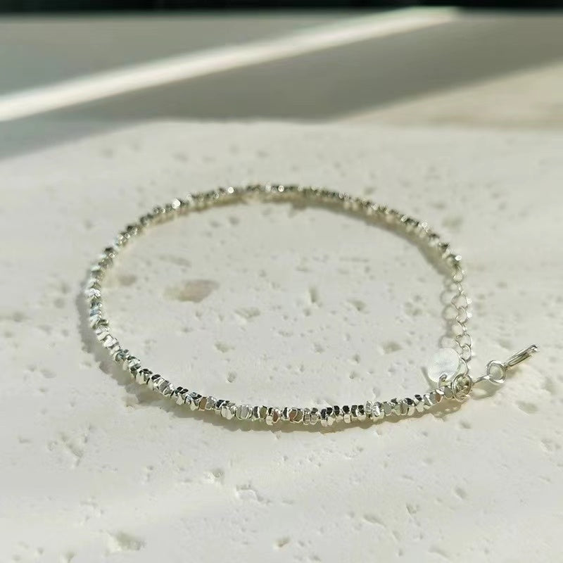 Silver + pearl bracelet niche simple primer luxury beaded bracelet
