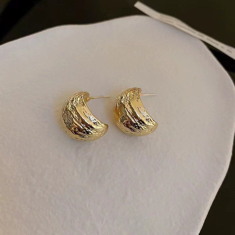 Real gold electroplated and silver earrings