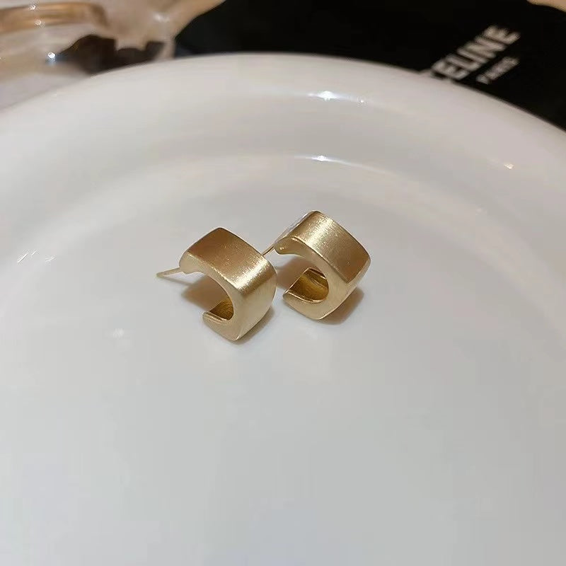 Real gold electroplated and silver earrings