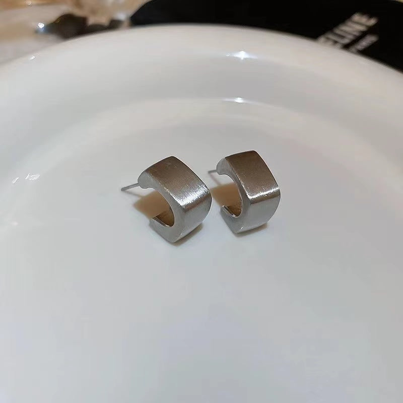 Real gold electroplated and silver earrings