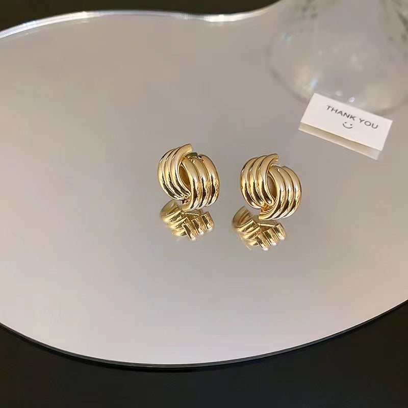 18k Gold simple and cool styles of earrings