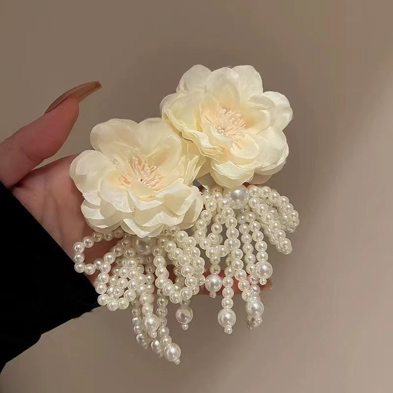 Hand-made Flower series fashion primer luxury earrings