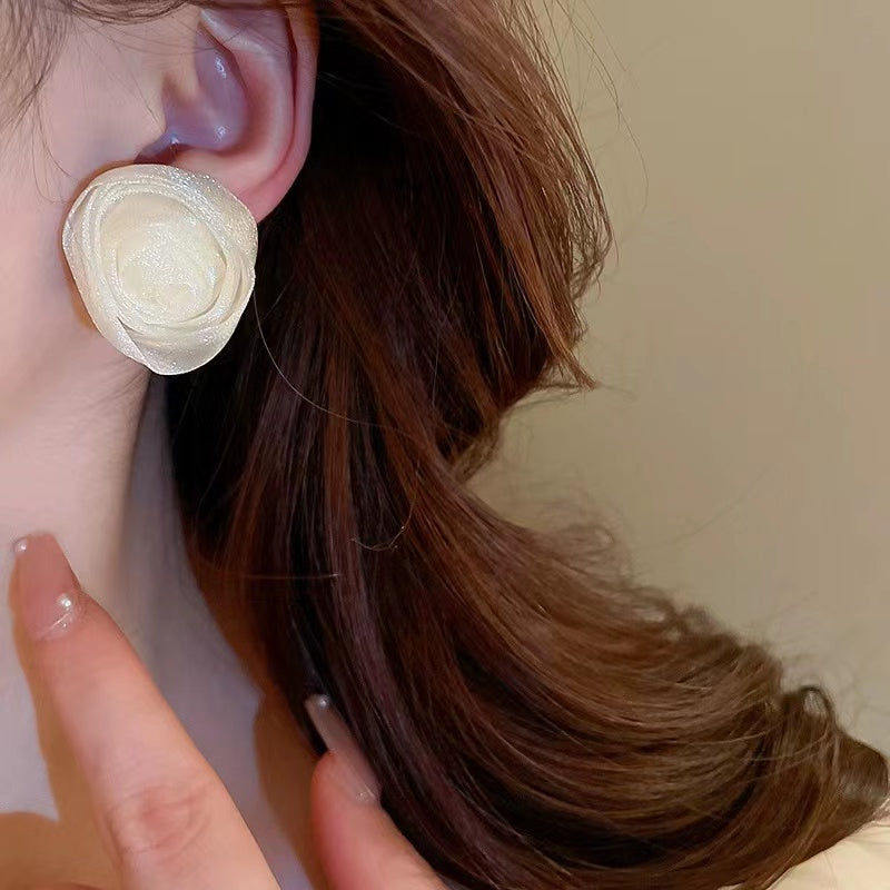 Hand-made Flower series fashion primer luxury earrings
