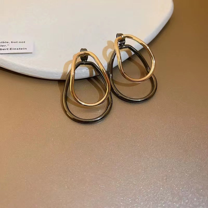 Geometric shapes simple style earrings