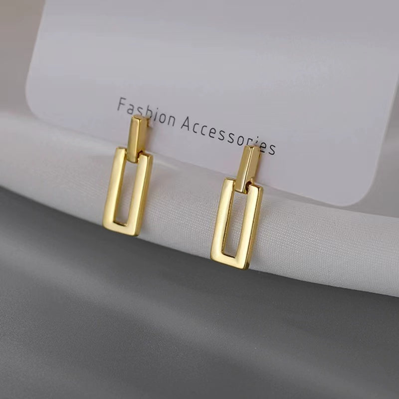 Geometric shapes simple style earrings