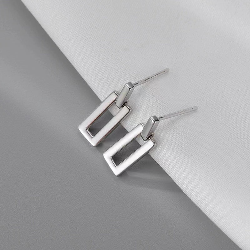 Geometric shapes simple style earrings