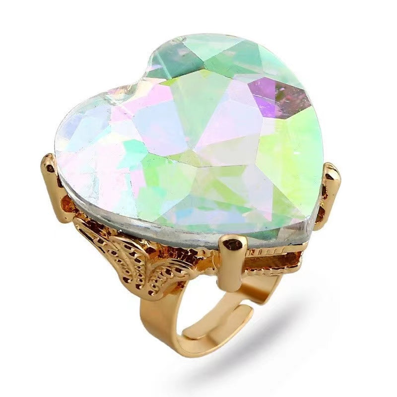 Big heart shape Cubic Zirconia rings