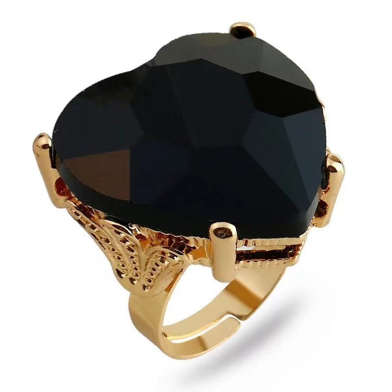 Big heart shape Cubic Zirconia rings