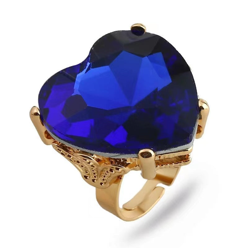 Big heart shape Cubic Zirconia rings