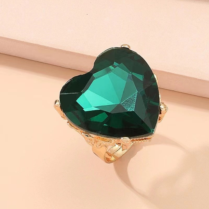 Big heart shape Cubic Zirconia rings
