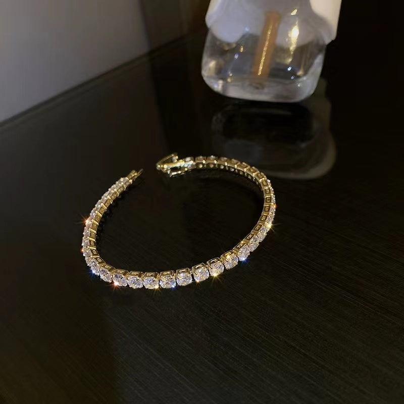 18K Gold or Rhodium Cubic Zirconia fashion bracelet