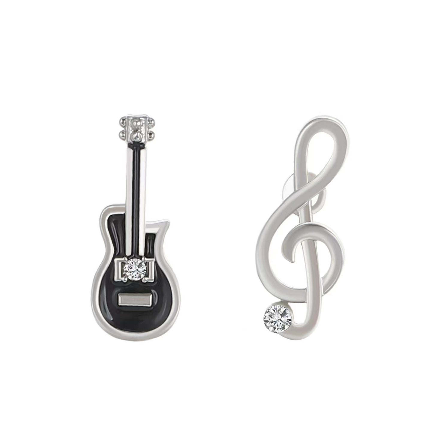 Creative violin and note value ladies earrings