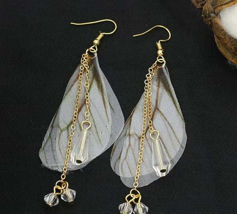 Butterfly wing ladies earrings