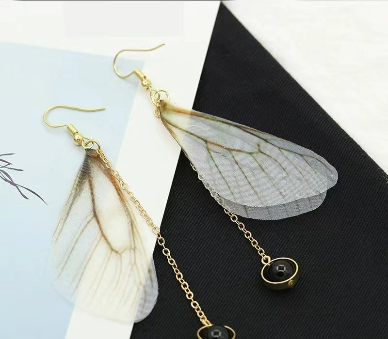 Butterfly wing ladies earrings