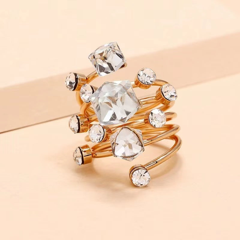 INVITATION ONLY CZ COCKTAIL LADIES RING