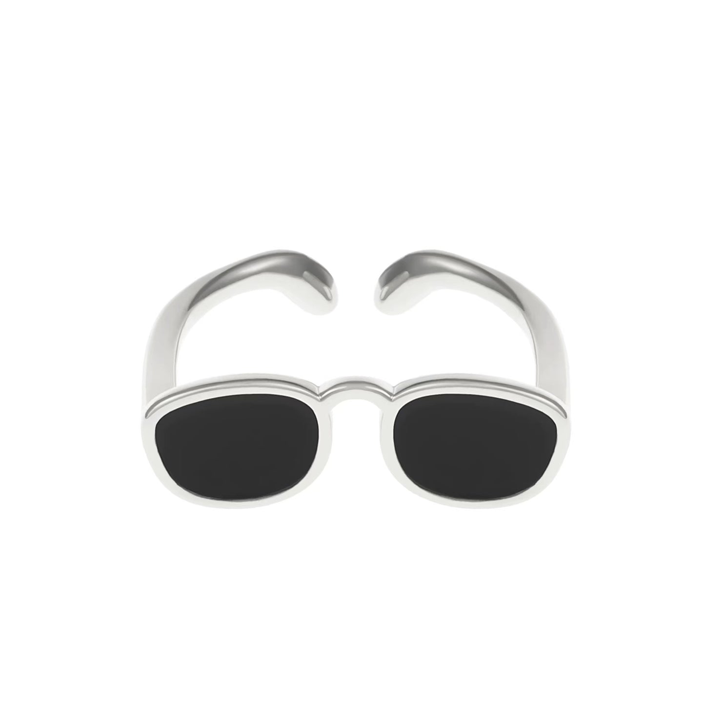 Mini glasses shape ladies rings