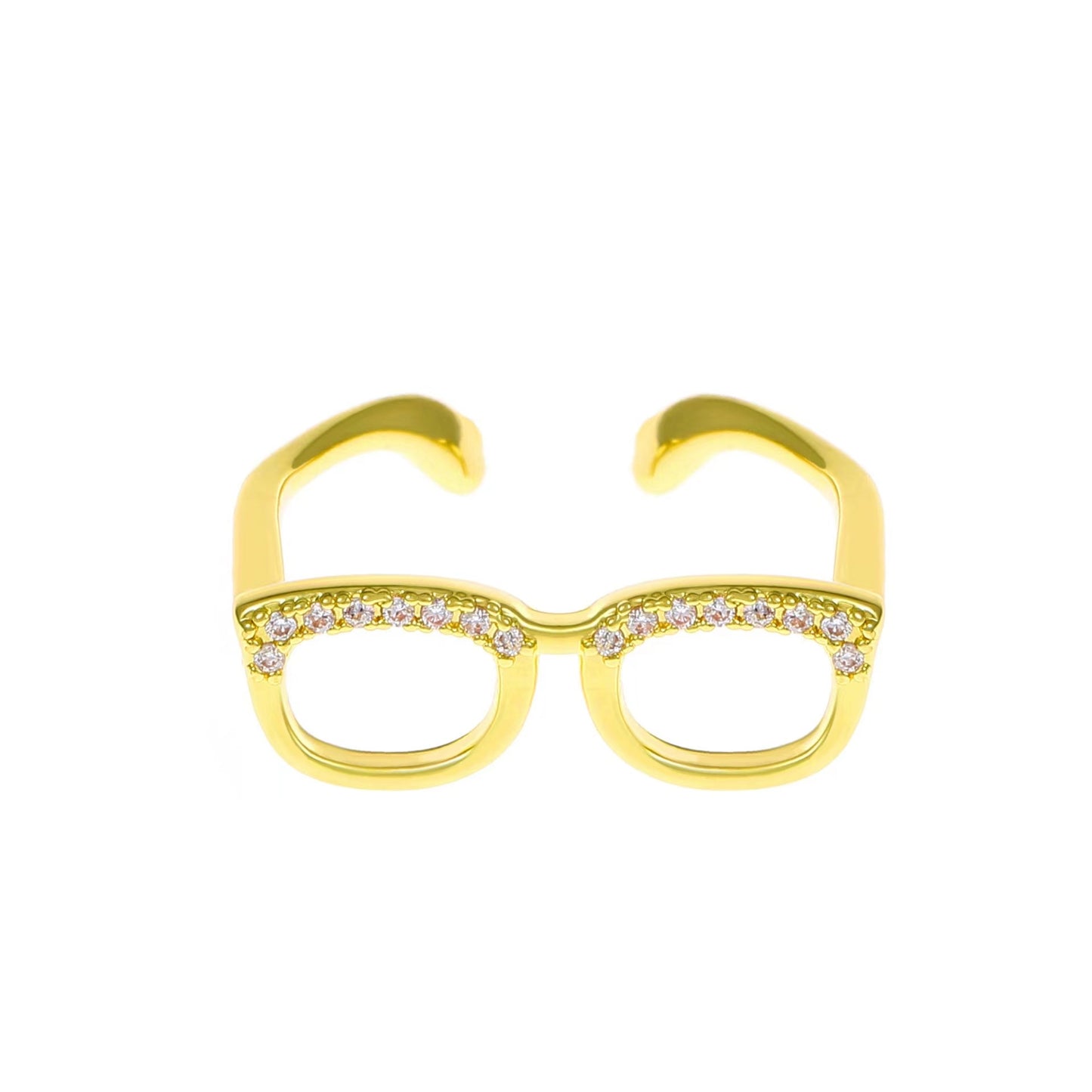Mini glasses shape ladies rings