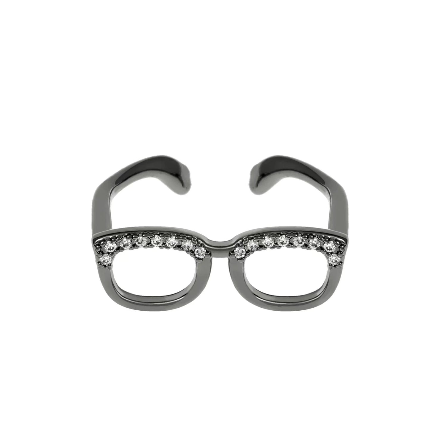 Mini glasses shape ladies rings