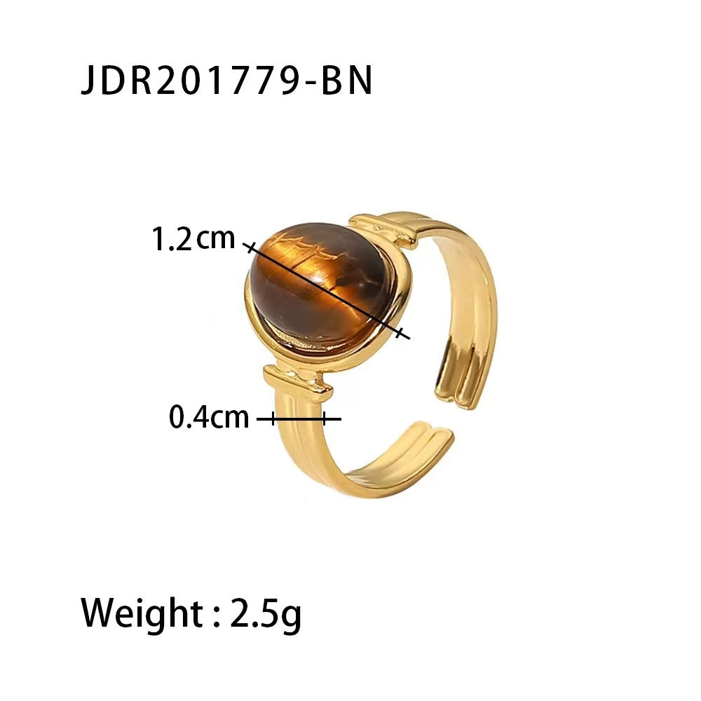 18k Gold plating irregular shape fashion ladies rings