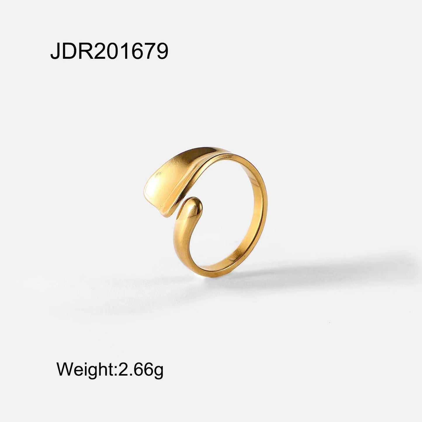 18k Gold plating irregular shape fashion ladies rings