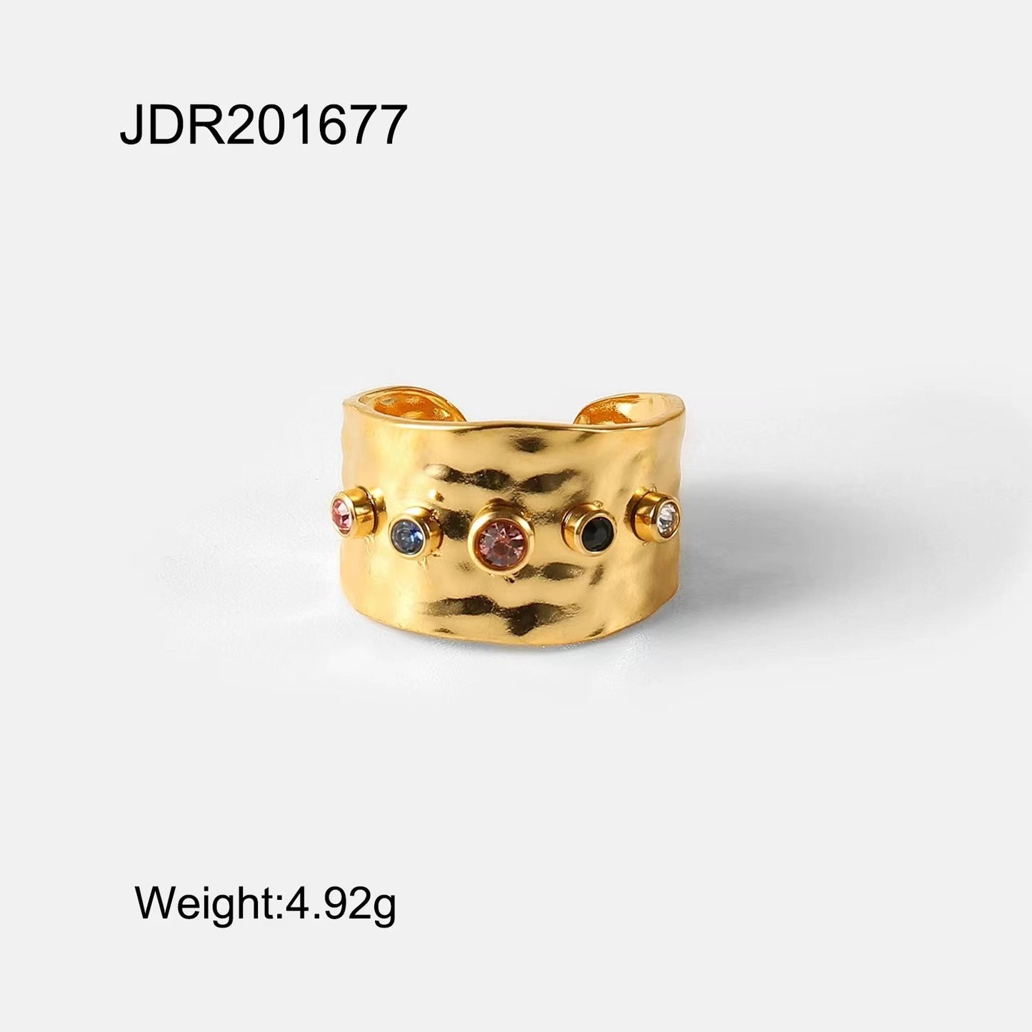 18k Gold plating irregular shape fashion ladies rings