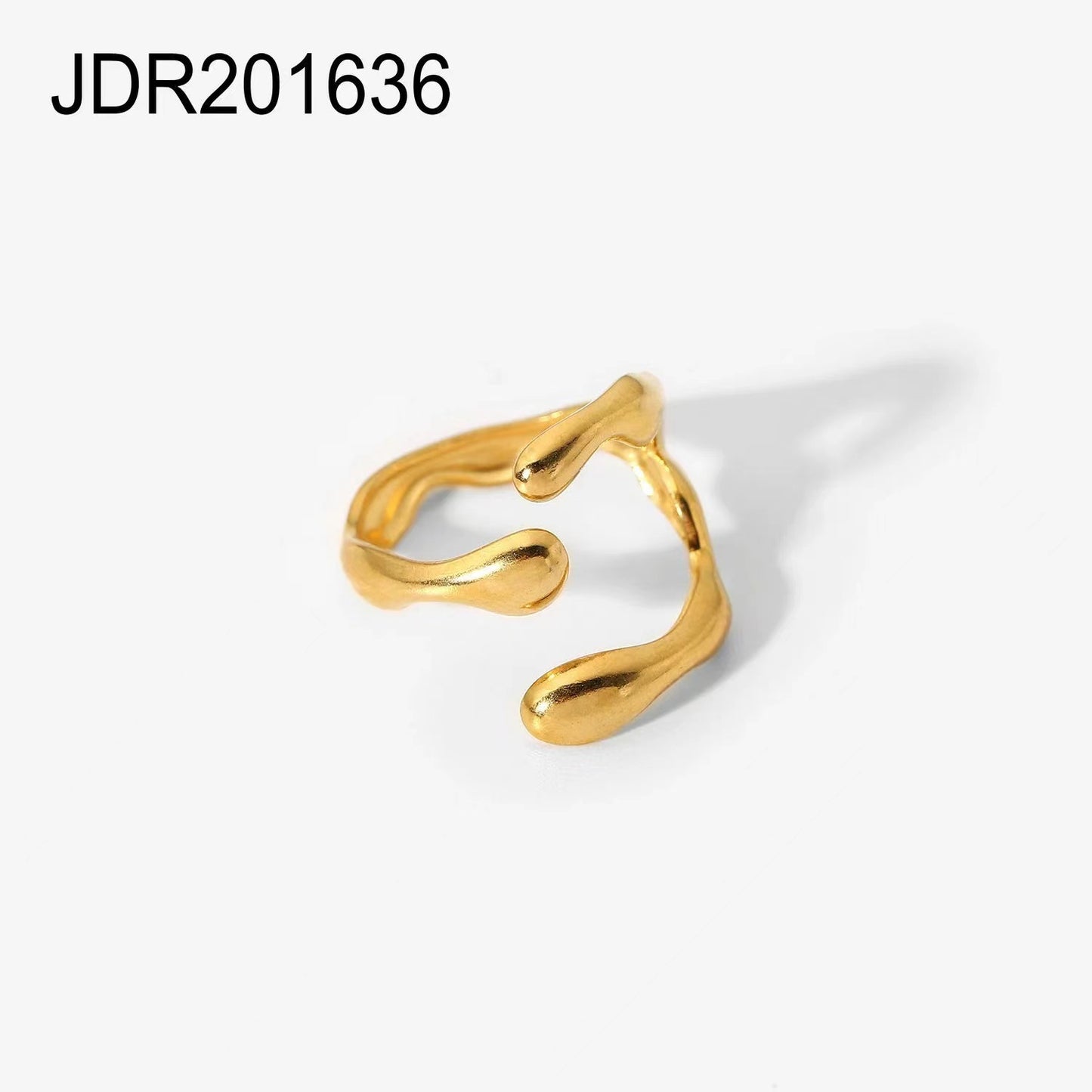 18k Gold plating irregular shape fashion ladies rings