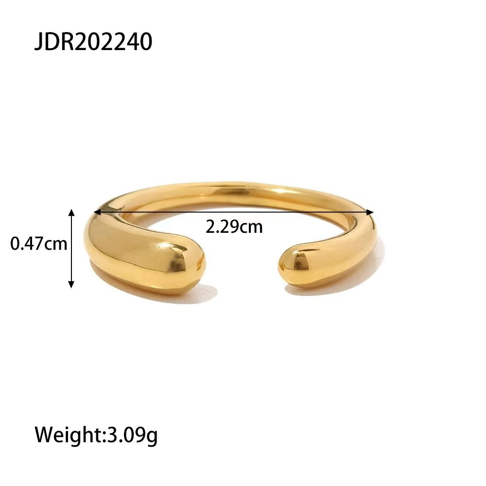 18k Gold plating irregular shape fashion ladies rings