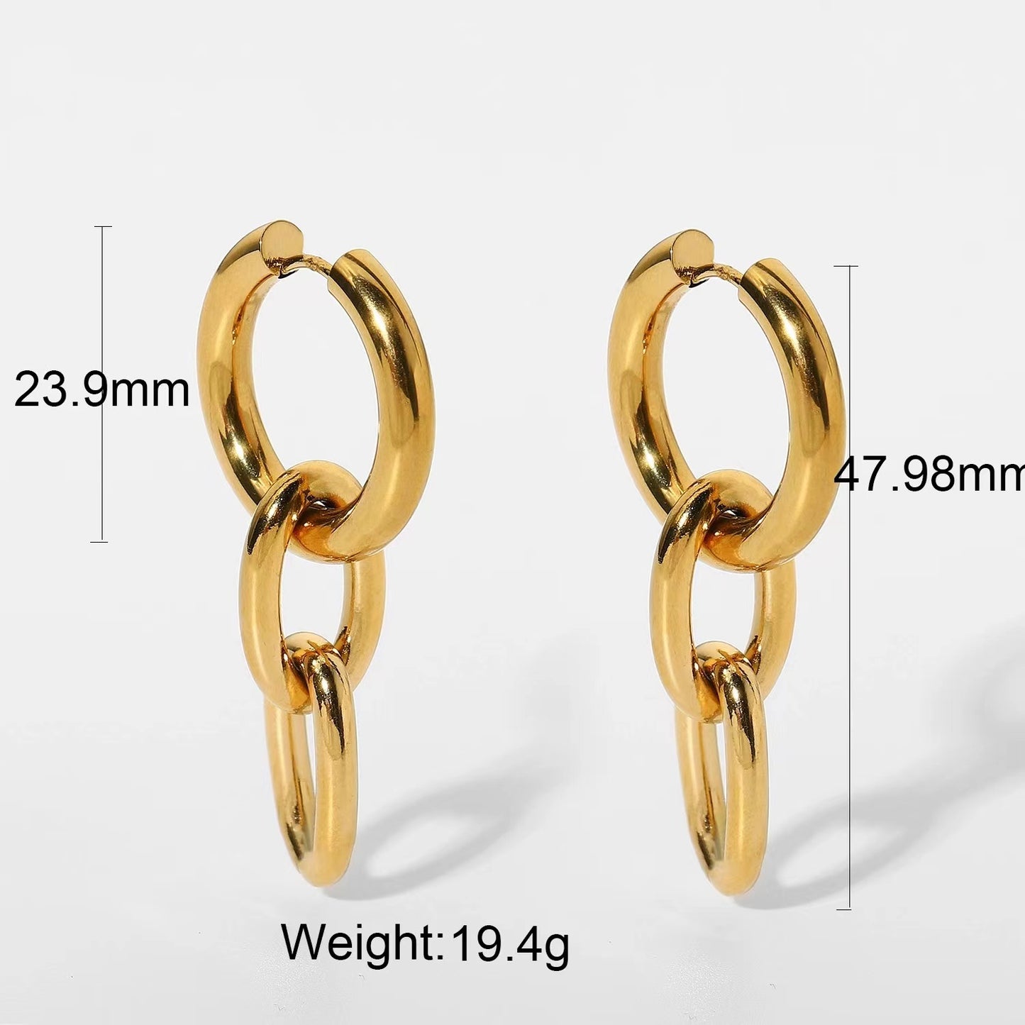 18k gold fashion ladies earrings