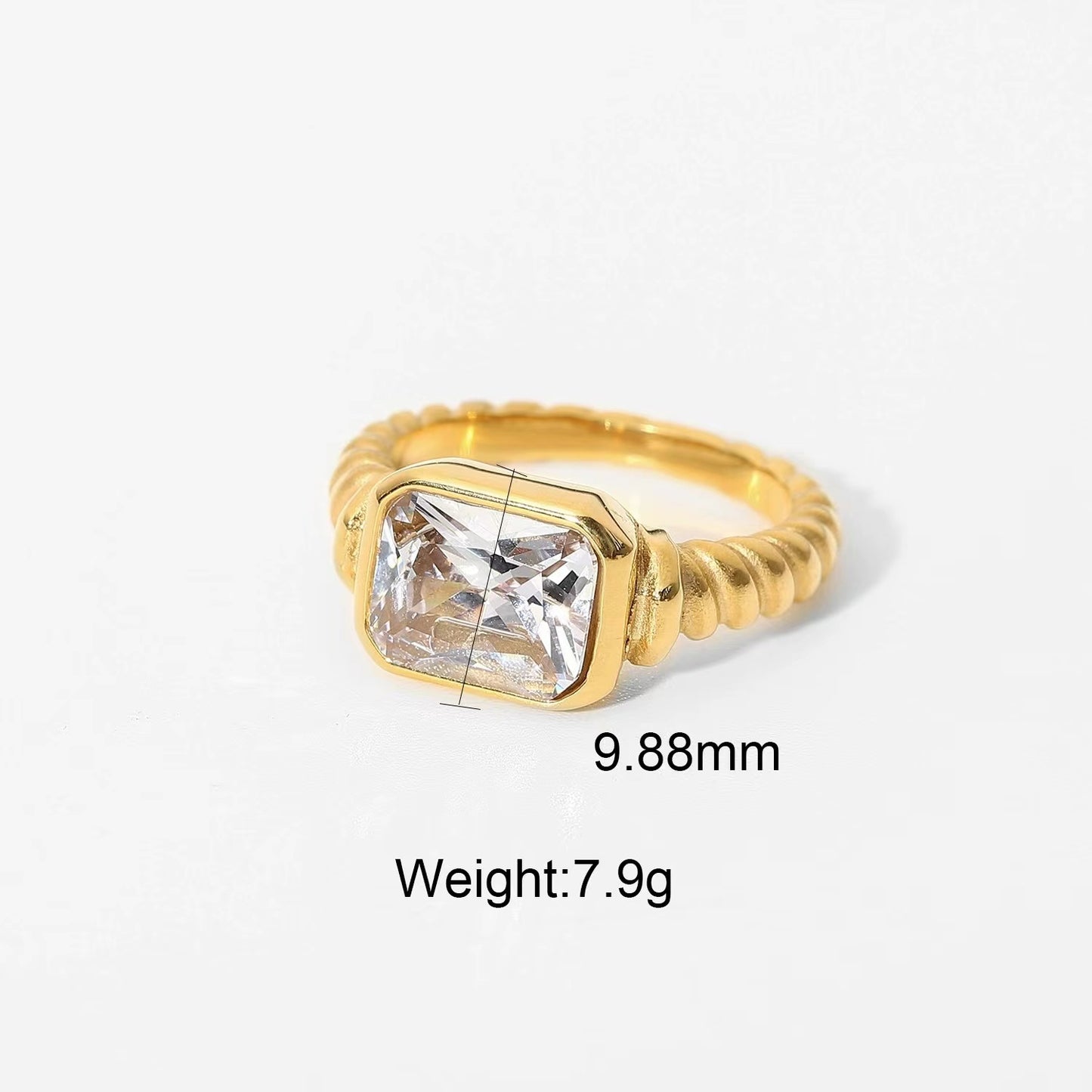 A chic accent 18k plating ladeis rings