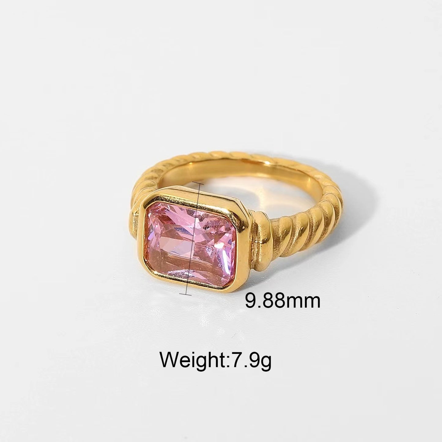 A chic accent 18k plating ladeis rings